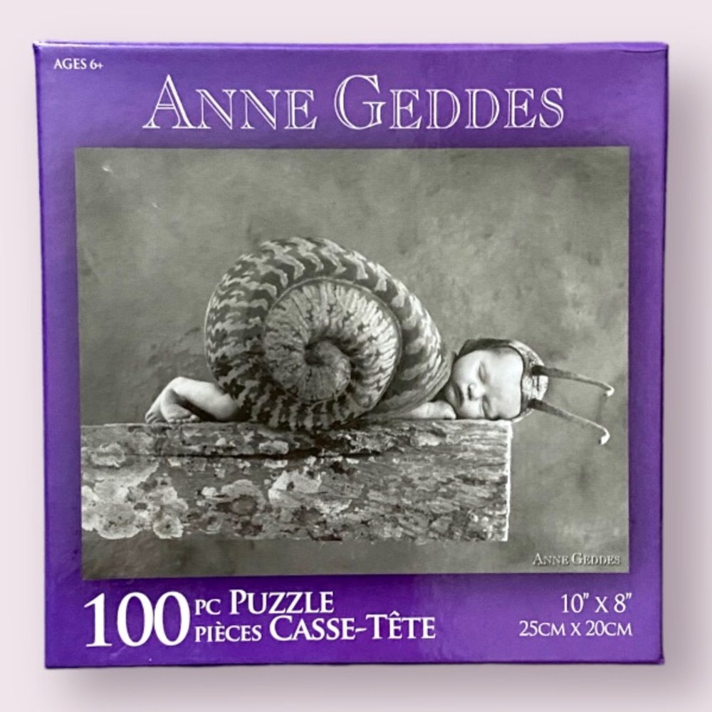 Anne Geddes 100 Piece Jigsaw Puzzle Sleeping Snail Baby
